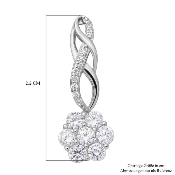 Lustro Stella - Wei&szlig;e Zirkonia-Ohrringe, 925 Silber rhodiniert ca. 0,72 ct image number 3