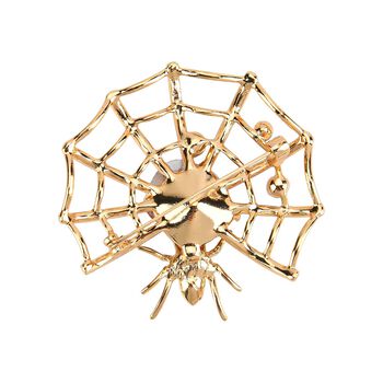 Kunststoff Perle, Mehrfarbiger Kristall Brosche  Gelb