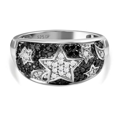 GP Celestial Dream Kollektion - Weißer und schwarzer Diamant  und blauer Saphir-Ring - 0,50 ct.