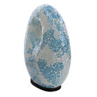 Mosaikglaslampe, Donut-Form, Blau-Weiß image number 3
