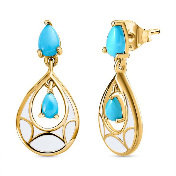 Nat&uuml;rliche Sleeping Beauty T&uuml;rkis-Ohrringe - 1,02 ct.