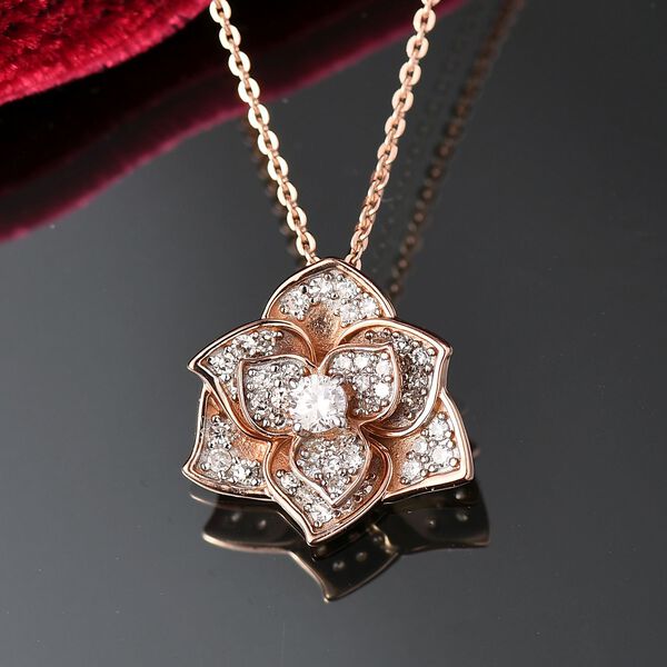 LUXURIANT SI-GH Labor Diamant Anh&auml;nger mit 45cm Kette - 0,50 ct. image number 2