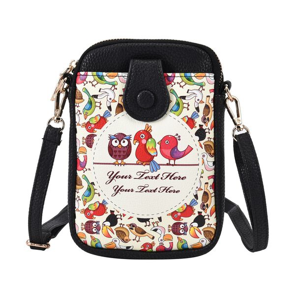 Umh&auml;ngetasche aus Kunstleder, Vogelmuster image number 0