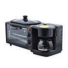 HOMESMART: 3 in 1 Frühstücks-Maschine mit Backofen 9L, Bratpfanne und Kaffeemaschine 600ml, Größe 38,7x33,2x32 cm, Schwarz image number 1
