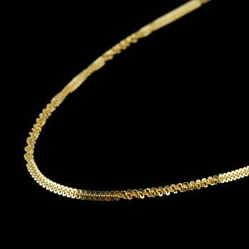 Box-Kette, ca. 50 cm, 925 Silber vergoldet ca. 3,36g