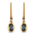 London Blau Topas Ohrringe, 925 Silber vergoldet ca. 1,02 ct