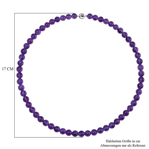 Afrikanische Amethyst Halskette ca. 50 cm 925 Silber rhodiniert ca. 245.00 ct image number 4