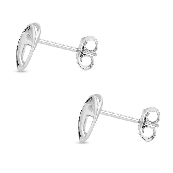 Blaue Diamant-Ohrstecker - 0,15 ct. image number 4