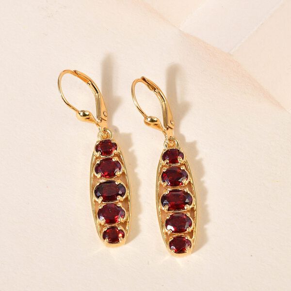 Natürliche Mosambik Granat-Ohrringe - 3,58 ct. image number 2