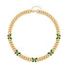 Grün emaillierte Halskette ca. 50 cm