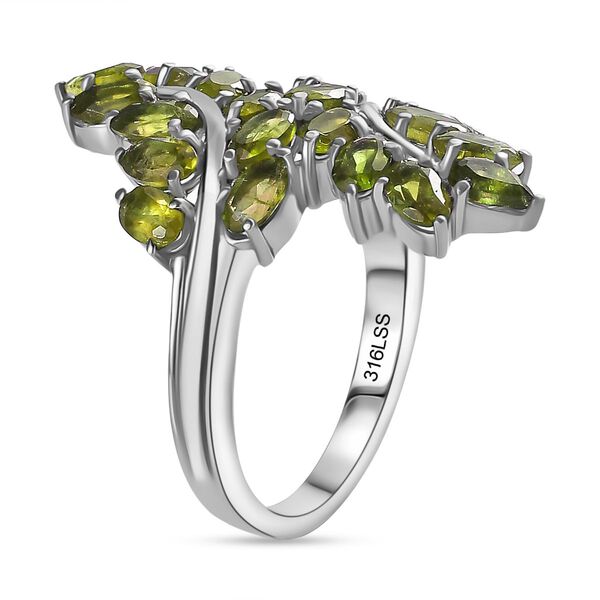 Natürlicher Peridot Ring, Edelstahl (Größe 19.00) ca. 5.31 ct image number 4