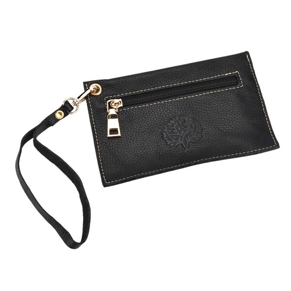 2er-Set Echtleder-Shopper, stilvolle Handtaschen mit passendem Rei&szlig;verschluss-Etui, Schwarz image number 9