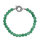 Grüner Quarz Armband ca. 19 cm Messing rhodiniert ca. 50.00 ct