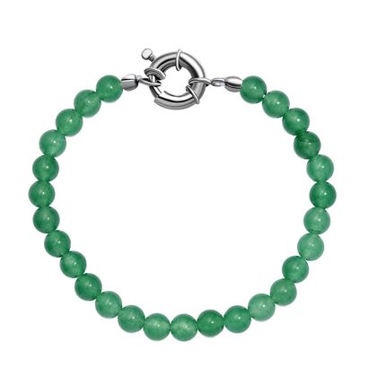 Gr&uuml;ner Quarz Armband ca. 19 cm Messing rhodiniert ca. 50.00 ct