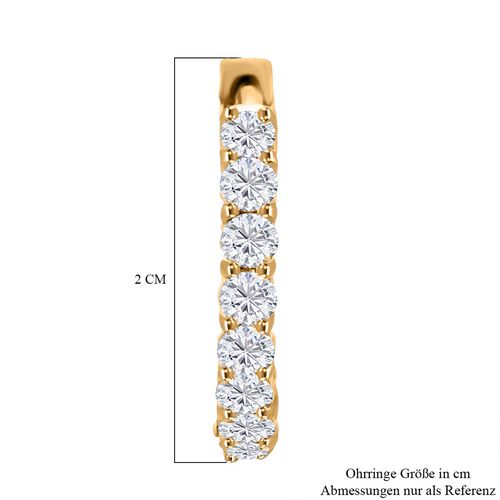 LUXURIANT DIAMOND- SI-GH Labor Diamant Ohrringe, 925 Silber Gelbgold Vermeil - 2 ct. image number 4