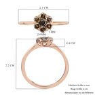 Natürlicher Champagner Diamant zertifiziert Ring 375 Roségold image number 5
