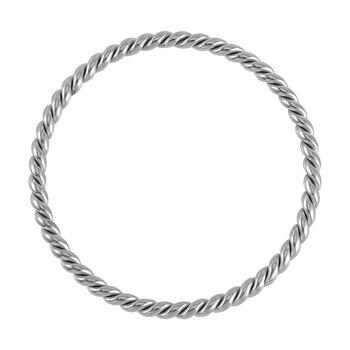 2er Set - Gedrehte Armreif und Ohrringe, 316L Edelstahl