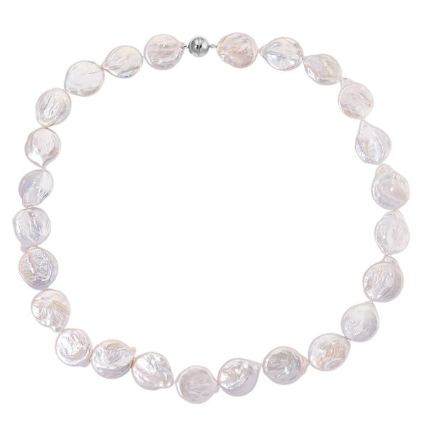 EINMALIGES ANGEBOT - 2er Set Wei&szlig;e Keshi Perl Halskette und Armband, 316L Wei&szlig; Edelstahl image number 5