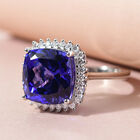 RHAPSODY Tansanit und Diamant Halo-Ring in Platin image number 1