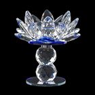 The 5th Season - Lotus-Design-Kristall-Kerzenhalter, Transparent, 7.5x13cm