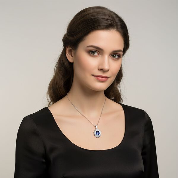 D'Joy Masoala Saphir, blauer Apatit und Zirkon Anhänger mit 50cm Kette - 2,84 ct. image number 2