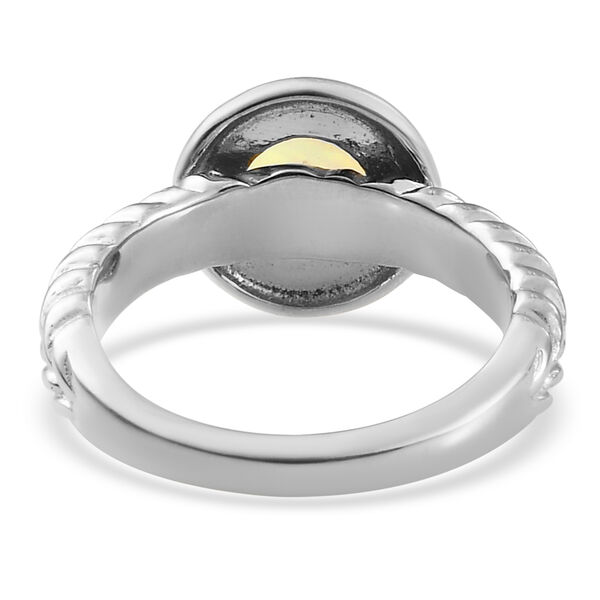 Natürlicher Äthiopischer Opal Ring 925 Silber Bicolor  ca. 0,84 ct image number 6