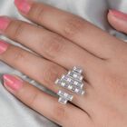 LUSTRO STELLA Hergestellt mit ZIRKONIA Ring 925 Silber Platin-Überzug (Größe 18.00) ca. 4,76 ct image number 2