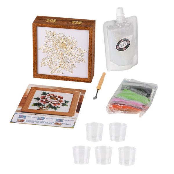 Goldene Pfingstblume mit Sandbild, Aufbewahrungsbox, 23x15,3x6cm image number 8