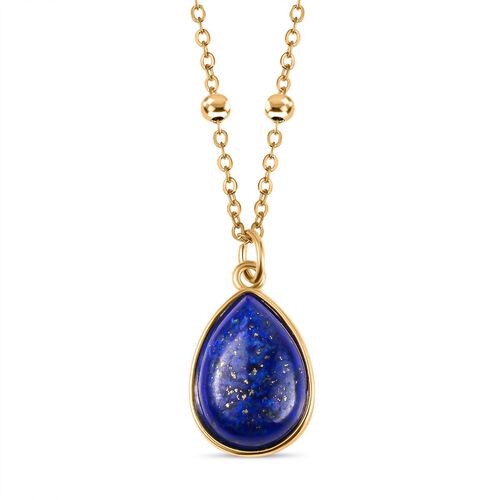 Lapislazuli Anhänger mit Kette, ca. 15.00 ct image number 0