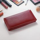 Moderne Geldbörse aus 100% echtem Leder mit RFID Schutz, 18x9cm, Rot image number 1