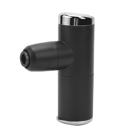 Mini-Massagepistole mit 4 abnehmbaren Massageköpfen, Größe 15,3x4,6 cm, Schwarz