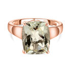 Prasiolith-Ring, 925 Silber rosévergoldet (Größe 17.00) ca. 5.50 ct