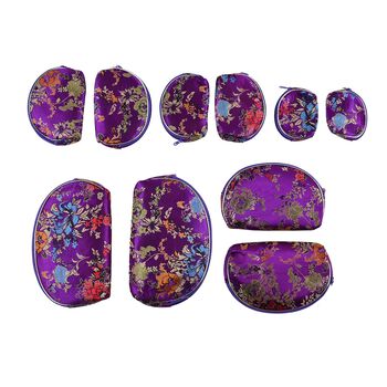 10er-Set Schmuckbeutel, lila