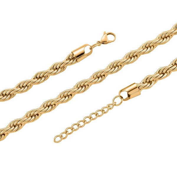 316L Edelstahl IP-Gelbbeschichtung Halskette ca. 45 cm ca. 67,30g image number 4