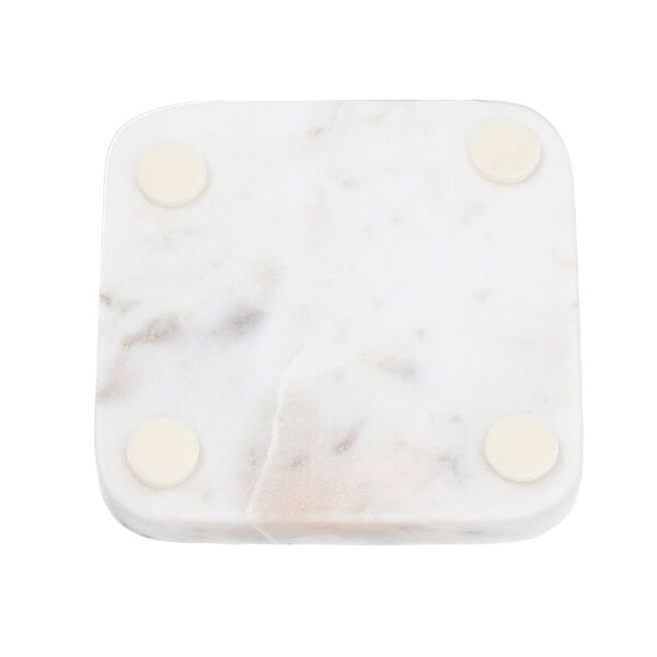 4er-Set, Marmor Untersetzer mit Messingintarsie, Schmetterling, Größe 10x10 cm, Weiß image number 5