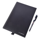 Smart - wiederverwendbares Notizbuch, Stift Radiergummi inkl., B5, 25 x 17,6 cm, Schwarz
