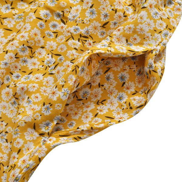 Taillen-Culottes mit Smok-Detail und Blumenmuster, Einheitsgröße, gelb image number 2