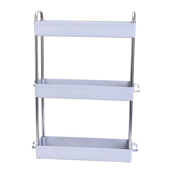 4 Schichten Badregal mit Griffen, Gr&ouml;&szlig;e: 40x12,5x91 cm, Grau image number 2
