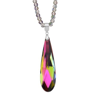 2er Set - Mysticher Anh&auml;nger mit Kette Regenbogen Kristall ca. 60 cm + 5 cm Extender