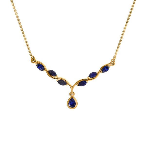 Blue Elegance Masoala Saphir Halskette