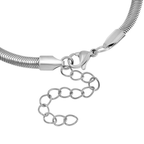 3er-Set - Kugelarmband, Gliederarmband, Ankerarmband, 19+5cm, Silberton image number 11