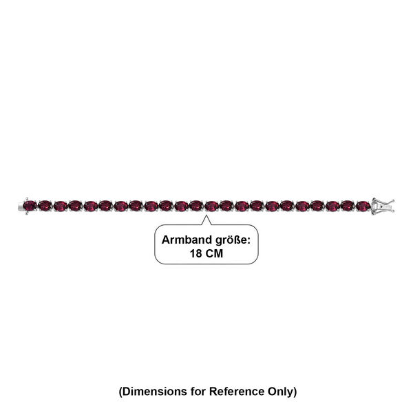 D'Joy AA Nat&uuml;rlicher Rhodolith Granat Armband ca. 18 cm 925 Silber rhodiniert ca. 23,48 ct. image number 4
