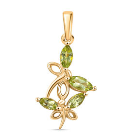 Peridot Anhänger 925 Silber vergoldet ca. 1,53 ct.