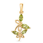 Natürlicher Peridot Anhänger 925 Silber vergoldet ca. 1,53 ct.