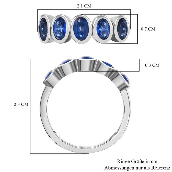 D'Joy Kyanit Ring 925 Silber platiniert (Gr&ouml;&szlig;e 19.00) ca. 1,63 ct image number 7
