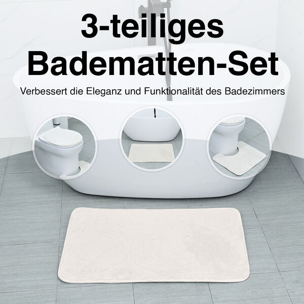 Badgarnitur mit rutschhemmender Rückseite, Grau image number 2