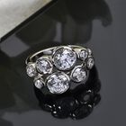 LUSTRO STELLA Hergestellt mit ZIRKONIA Ring 925 Silber Platin-Überzug (Größe 18.00) ca. 2,19 ct image number 1
