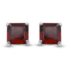 Mosambik Granat Ohrringe 925 Silber platiniert 2.38 ct