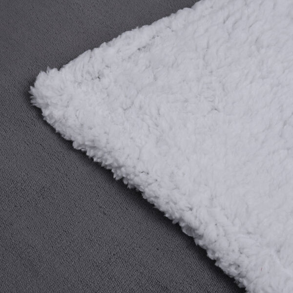 Decke aus Sherpa und Flanell, Gr&ouml;&szlig;e 150x200 cm, Dunkelgrau image number 2