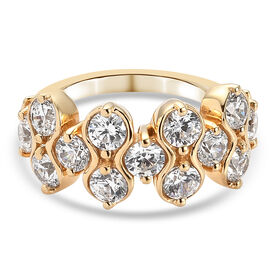 LUSTRO STELLA - feinster Zirkonia-Ring, 925 Silber vergoldet
